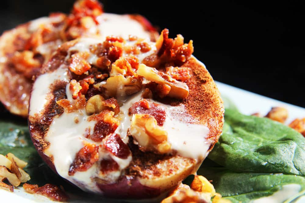 Cinnamon-Broiled-Peaches-with-Bacon-Walnuts-and-Honey-Balsamic-Yogurt-(6)