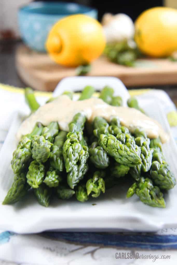 front view of skinny, guilt-free Healthy Hollandaise Sauce recipe