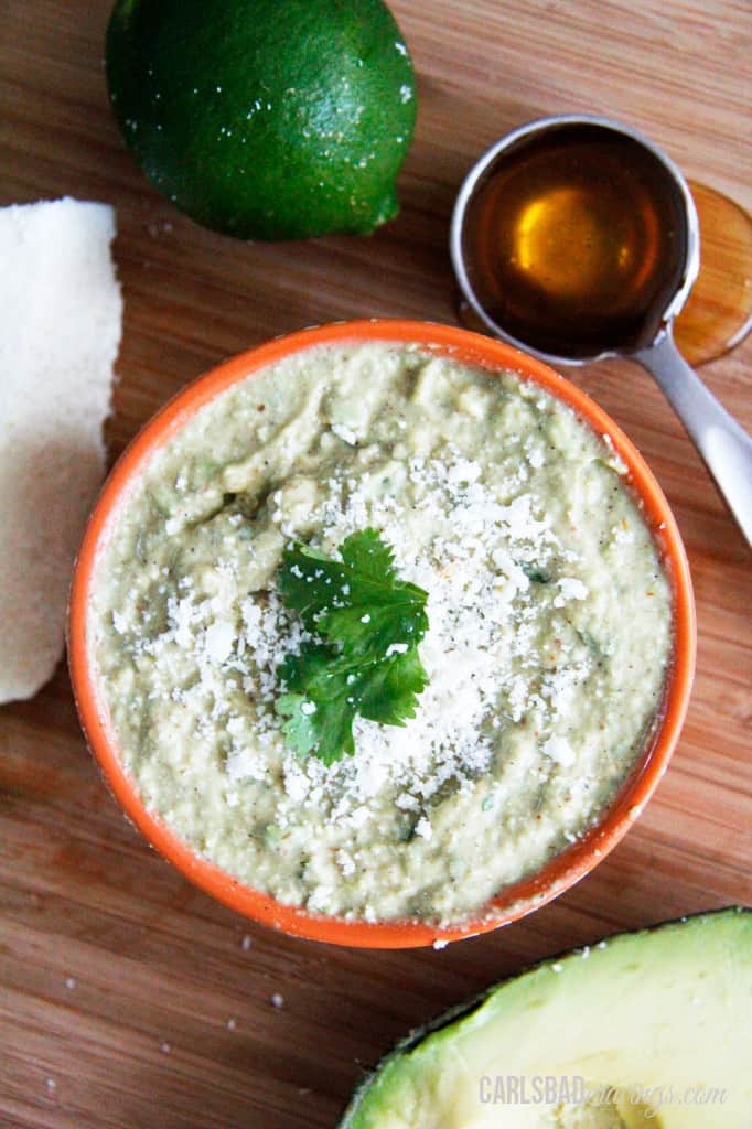 top view of chunky Avocado Dip