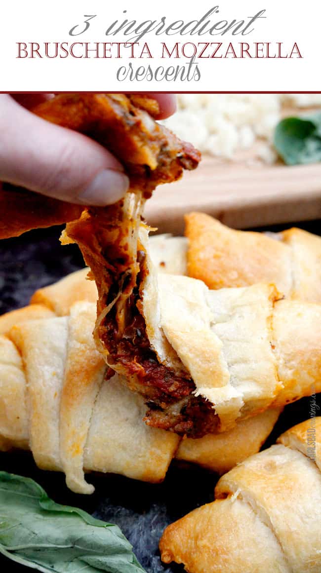 up close of crescent roll recipe on a cutting board