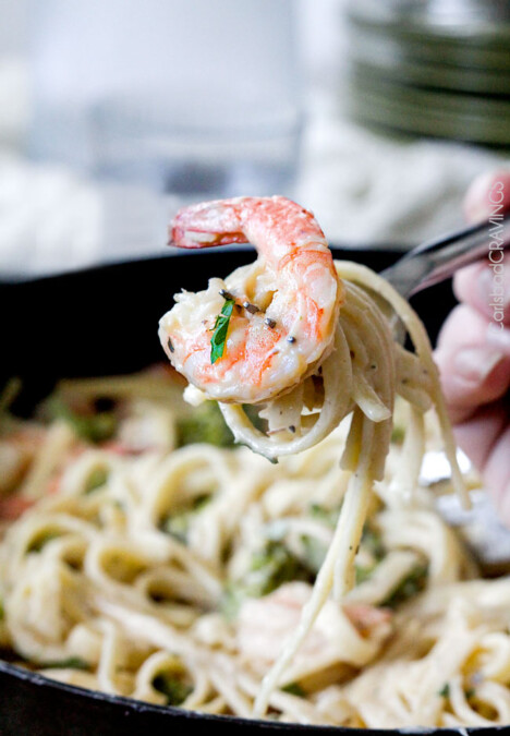 Roasted Shrimp Fettuccine Alfredo Recipe - Carlsbad Cravings