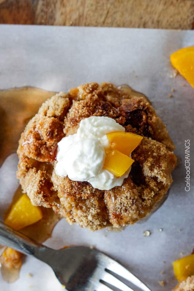 top view of baked French Toast Muffins