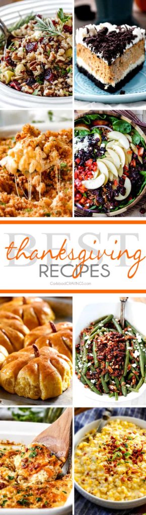 Over 25 of the BEST Thanksgiving Recipes from appetizers, sides and desserts all in ONE spot! You are guaranteed to find a new family favorite everyone will go crazy over!