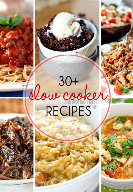 Over 30 Slow Cooker Recipes for stress free, easy, DELICIOUS, appetizers, dinners and desserts!