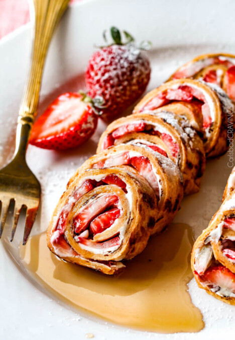 These French Toast Pinwheels are the cutest, tastiest thing ever and way easier than traditional French Toast roll ups! I made them for a brunch and everyone loved them!