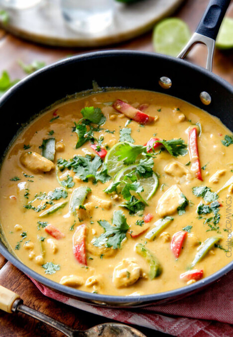 Chicken in Coconut Mango Verde Sauce - my family LOVES this 30 minute meal and I seriously dream about the incredible creamy sauce!
