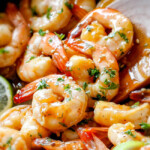 quick and easy Asian Sweet Chili Shrimp (grill or stovetop) - this is by far my favorite shrimp recipe! The tangy sweet heat sauce is incredible and its SO easy! 10 minute prep, 5 minutes to cook!