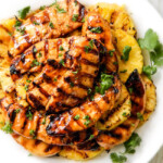 Stove Top or Grilled Brown Sugar Pineapple Chicken - just 10 minutes prep for this easy, flavor bursting chicken! The sweet and tangy flavor is amazing with just the right amount of chili kick and the marinade doubles as an incredible glaze that I love adding to my rice! This is the BEST Hawaiian Chicken!