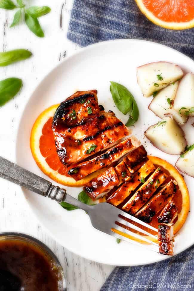 Chipotle Maple Chicken cut and ready to eat.