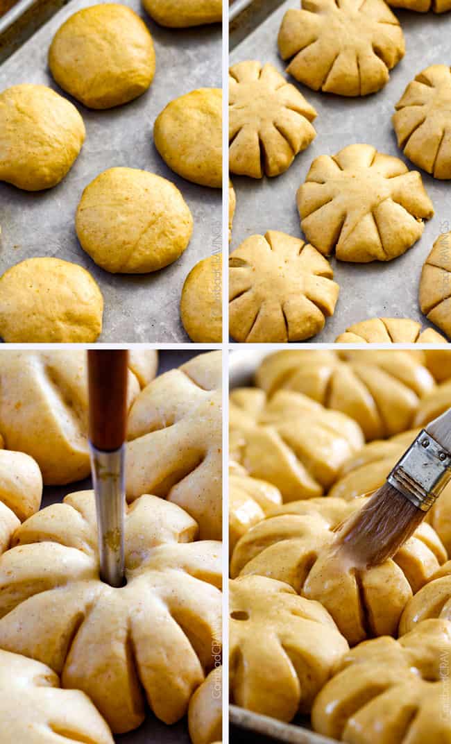 Fluffy, soft and tender Pumpkin in Dinner Rolls will be the talk of your Thanksgiving Table! Adorably delicious and easier than you might think!