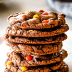 These Super soft and chewy Nutella Cookies are my absolute favorite chocolate cookie with a whole cup of Nutella mixed right into the batter! Mix in anything you want from chocolate chips to, Reese's pieces to Andes mints for the perfect Christmas cookie!