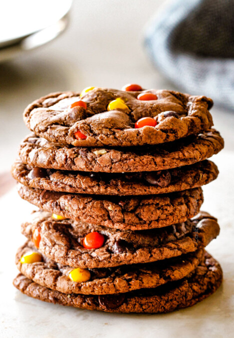 These Super soft and chewy Nutella Cookies are my absolute favorite chocolate cookie with a whole cup of Nutella mixed right into the batter! Mix in anything you want from chocolate chips to, Reese's pieces to Andes mints for the perfect Christmas cookie!