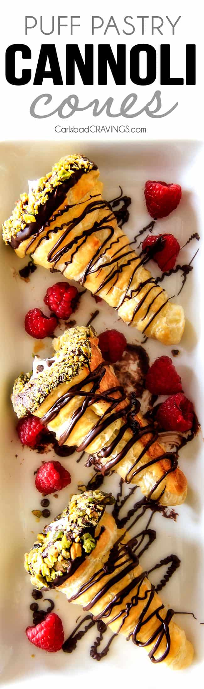 Puff Pastry Cannoli Cones