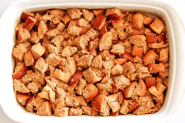 Easy Overnight Dulce de Leche French Toast Casserole infused with wonderfully sweet caramel-like dulce de leche is decadently delicious and all prepared in advance making it ideal for busy or special occasion breakfast. And don't skip the Brown Sugar Pecan Topping - its out of this world!