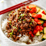 30 Minute Korean Beef Bowls are my absolute favorite last minute dinner! bursting with flavor and one of the absolute easiest meals you will ever make!