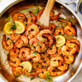 quick and easy Old Bay Shrimp (Grill or Stove top) is so juicy and flavorful and the homemade Cocktail Sauce is amazing! Serve it as an appetizer or add some sides and call it dinner!