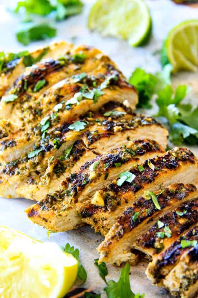 Sliced Cilantro Lime Chicken.