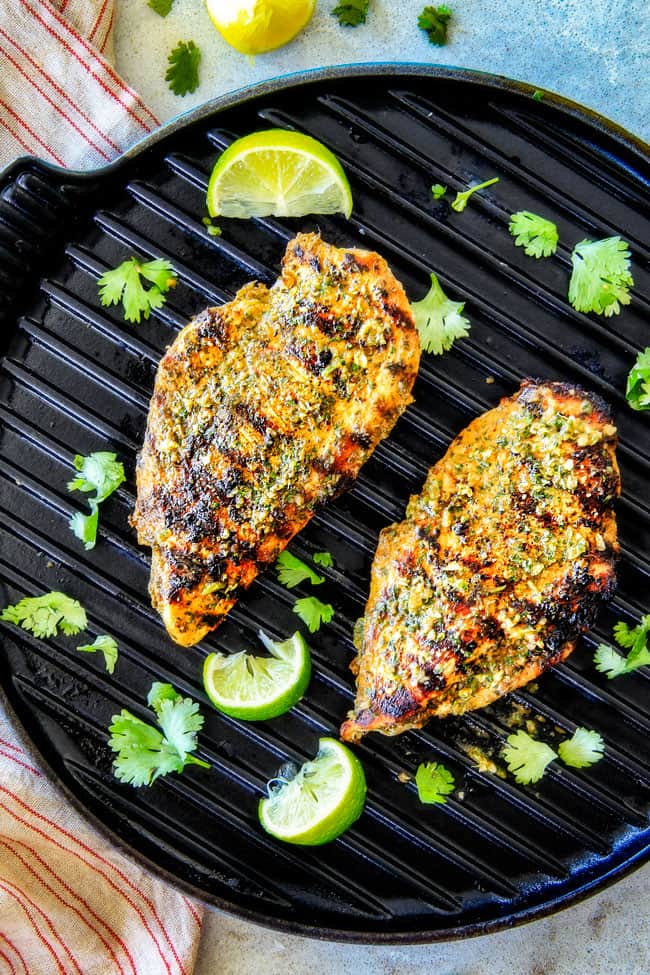 Cilantro Lime Chicken on the skillet.