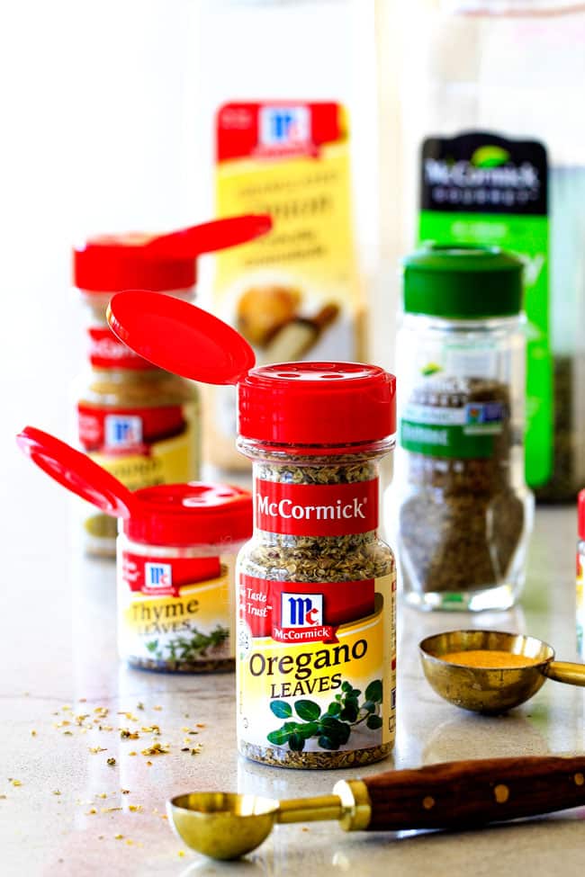 Herbs used for Baked Garlic Herb Chicken with Scalloped Sweet Potatoes.