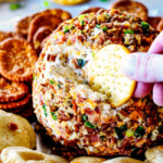 This Bacon Ranch Cheese Ball is a hit every time I make it and is always the first appetizer gone! Its super easy and make ahead for stress free entertaining!