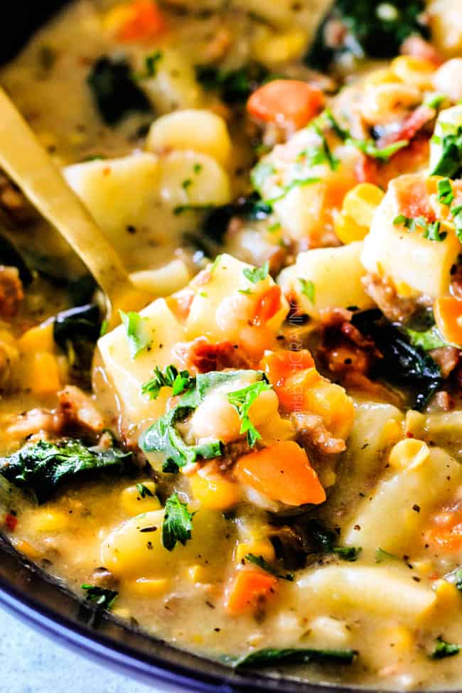 This one pot Loaded Zuppa Toscana Soup is truly better than Olive Garden's - by a long shot! It's creamy, comforting. makes great leftovers and my family LOVES it!