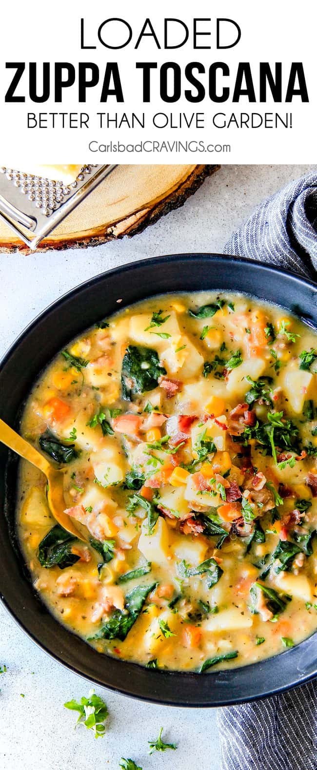 This one pot Loaded Zuppa Toscana Soup is truly better than Olive Garden's - by a long shot! It's creamy, comforting. makes great leftovers and my family LOVES it!