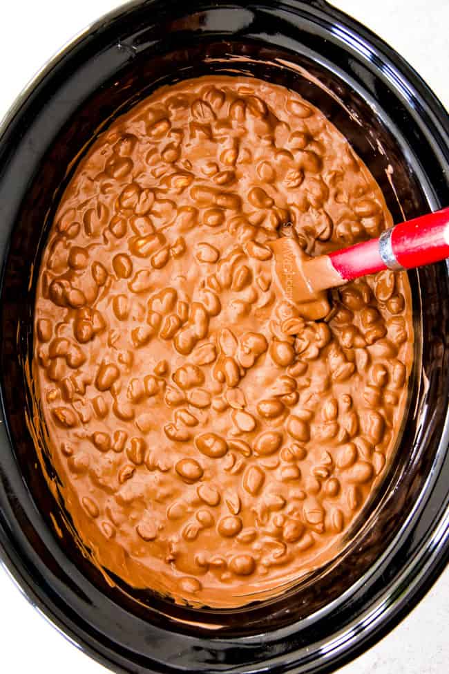FOOL PROOF Crockpot Chocolate Peanut Clusters are not only crazy delicious but are SO easy! They make the best make ahead, stress free gifts! This post also includes tips and tricks to make them successful every time!