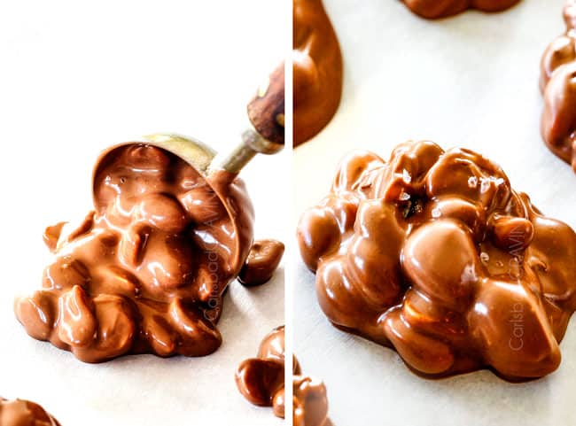 FOOL PROOF Crockpot Chocolate Peanut Clusters are not only crazy delicious but are SO easy! They make the best make ahead, stress free gifts! This post also includes tips and tricks to make them successful every time!
