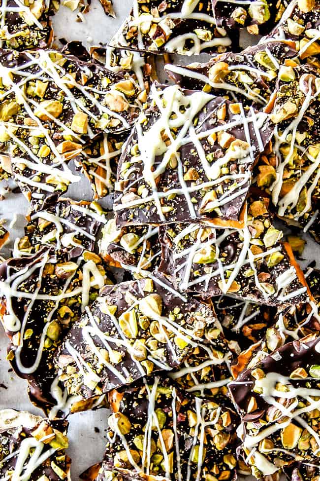 Ridiculously EASY Pistachio Chocolate Pretzel Bark is the best pretzel bark recipe I have ever made - perfect for holiday gifts! It's easy, stress free, make ahead and everyone looooooves it!