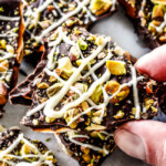 Ridiculously EASY Pistachio Chocolate Pretzel Bark is the best pretzel bark recipe I have ever made - perfect for holiday gifts!  It's easy, stress free, make ahead and everyone looooooves it!