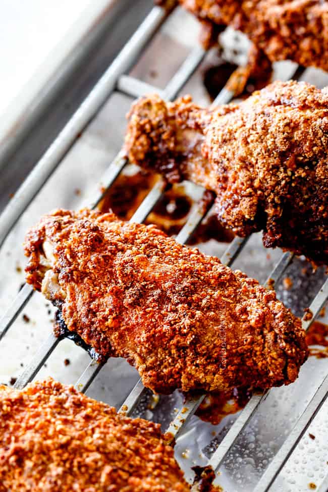 Crispy fresh baked Ancho Baked Chicken Wings.