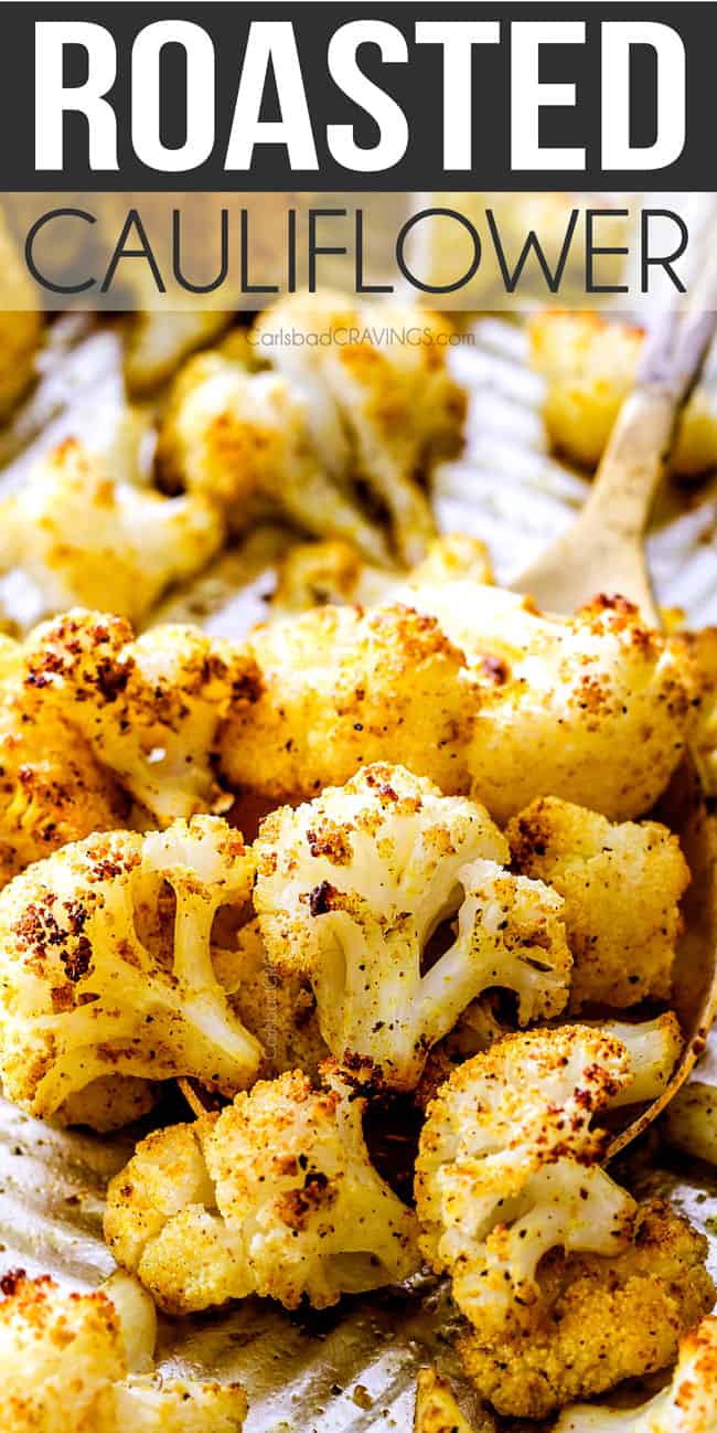 a spoonful of curry roasted cauliflower