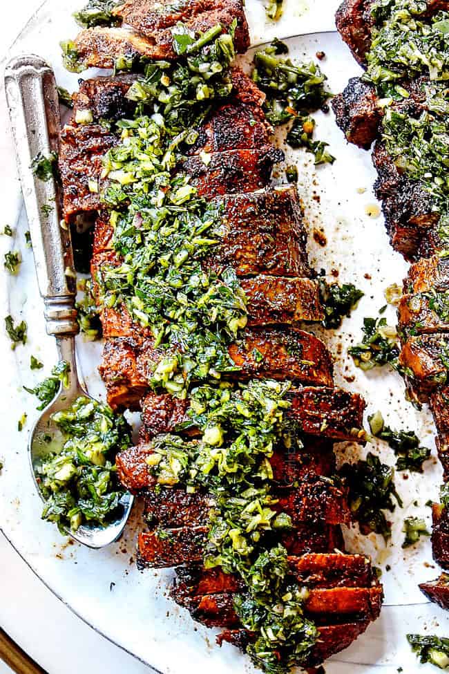 top view of grilled pork tenderloin recipe