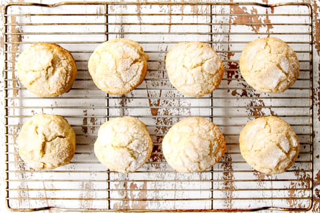 showing how to make Strawberry Shortcake by baking until golden then placing on a cooling rack