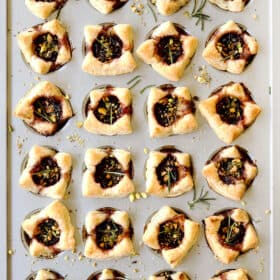 top view of cranberry brie bites