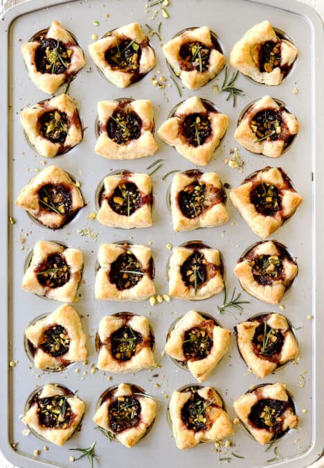 top view of cranberry brie bites