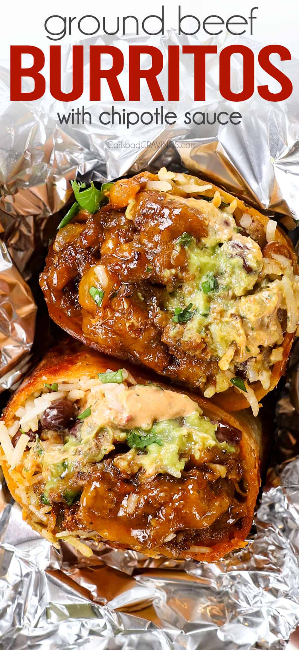 up close of easy beef burritos recipe showing the juicy ground beef