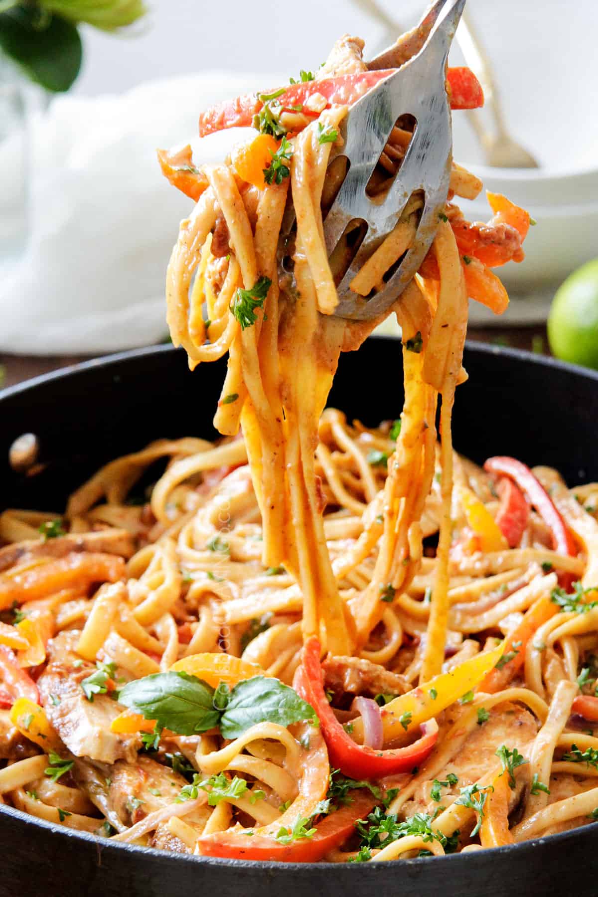 showing how to serve Cajun seasoning in pasta