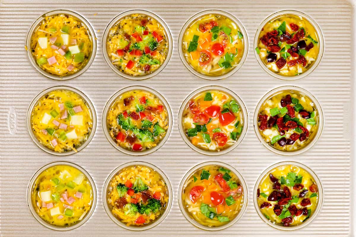 showing how to make egg cups by adding custard over the add-ins