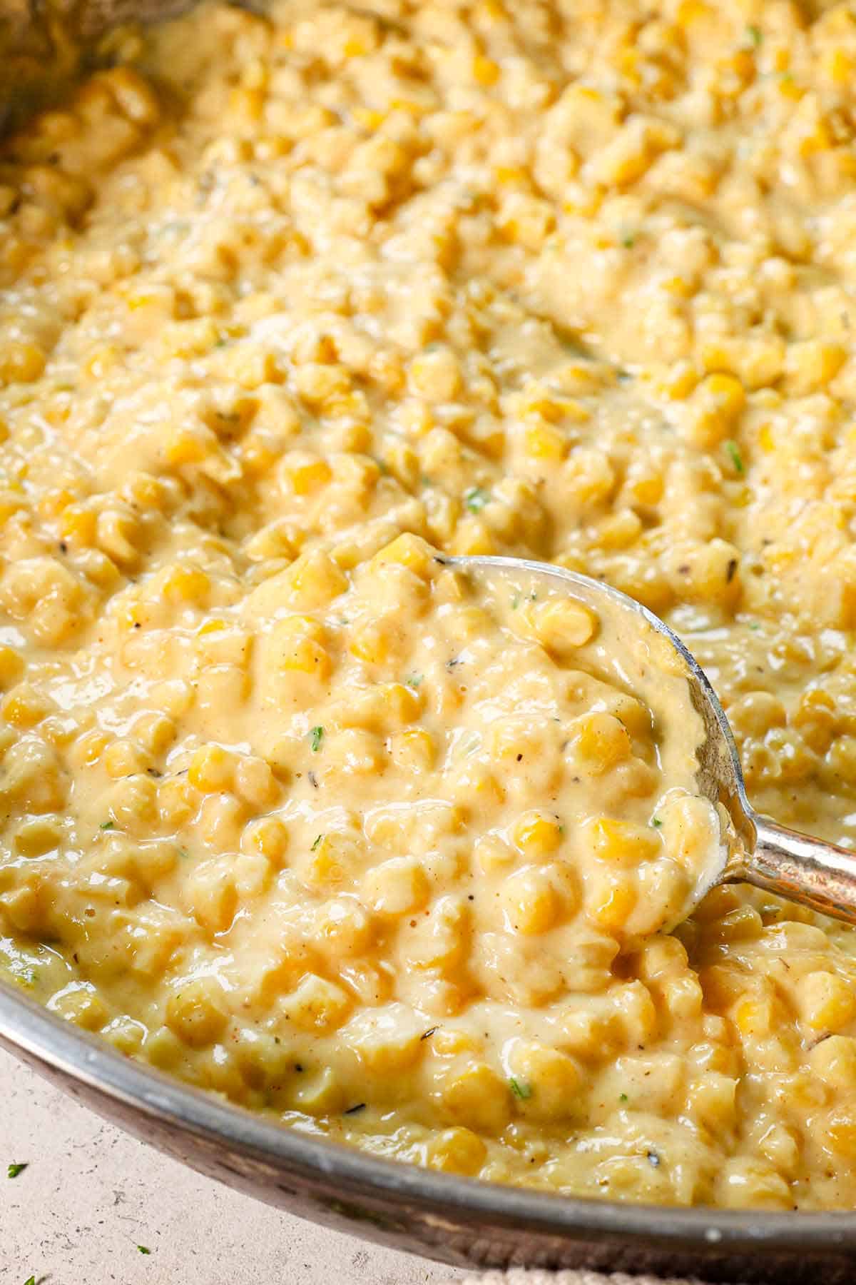 best creamed corn recipe in a skillet